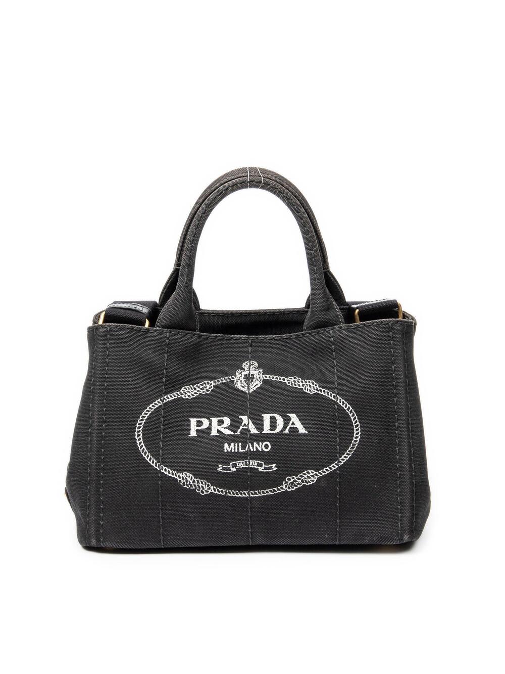 Prada Canapa Convertible Tote Canvas #274598P63B